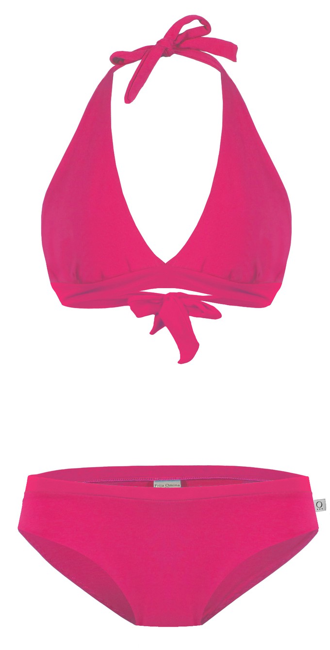 Bio Bikini Fjorde pink uni (Top + Pants) from Frija Omina