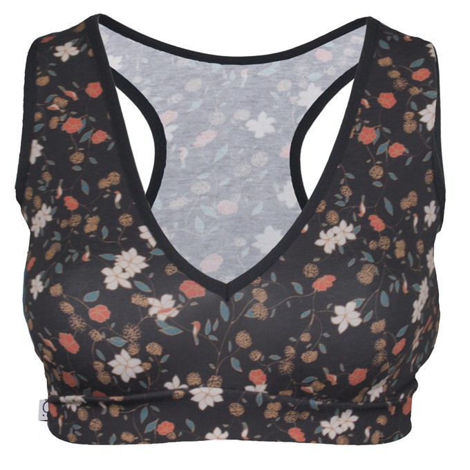 Bio Sport-Top Athla fleur-noir (schwarz) from Frija Omina