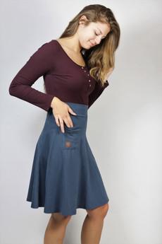 Bio Rock Welle lang indico (blau) via Frija Omina
