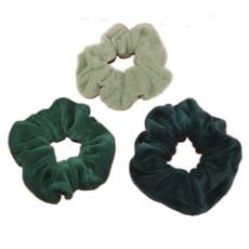 Scrunchies - Haargummis - 3er Set blau & grün via Frija Omina
