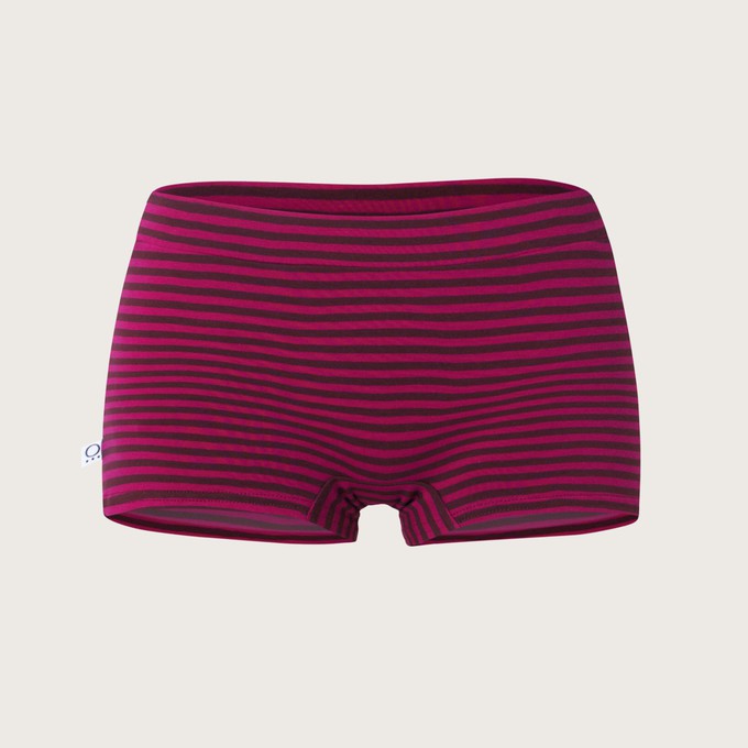 Bio-Baumwolle Damen-Badeshorts Isi beere Streifen from Frija Omina