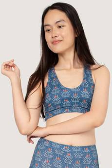 Bio-Baumwolle Bikini-Top Ijoris Korte blau via Frija Omina