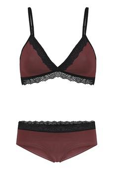 Set: Bio BH+ Hipster, Spitze aubergine via Frija Omina