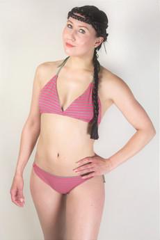 Bio Bikini Tropea rosa-khaki via Frija Omina