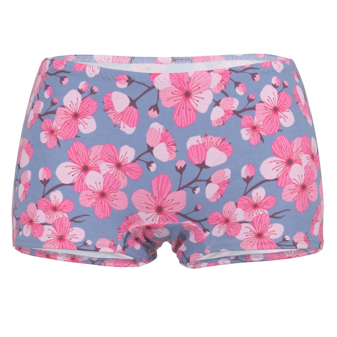 Bio-Panty Erna Muster Kirschblüte (blau) from Frija Omina