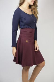Bio Rock Welle lang aubergine via Frija Omina