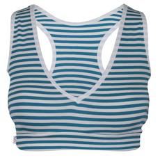 Bio Sport-Top Athla petrol-weiß gestreift (blau) via Frija Omina