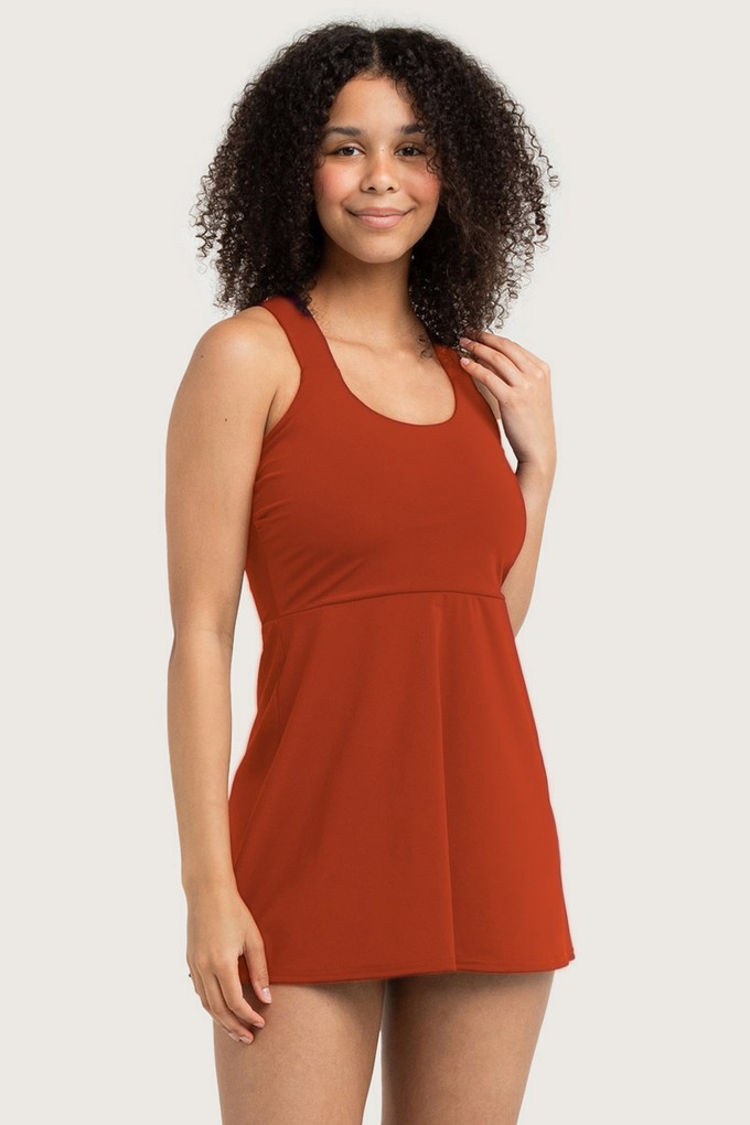 Recycling Badekleid / Tankini rost from Frija Omina