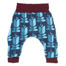 Mitwachsende Jaquard-Krabbelhose Jacki Tulpen blau via Frija Omina