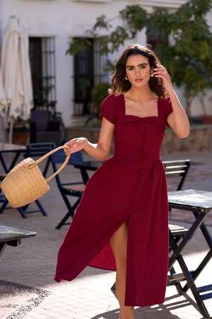 Estelle Button Down Linen Dress from GAÂLA