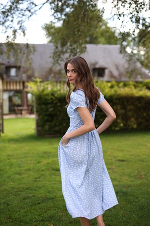 Estelle Cap Sleeve Midi Dress from GAÂLA