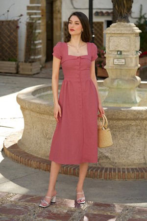 Button Down Linen Dress Estelle from GAÂLA