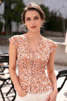 Milena Flounce Blouse via GAÂLA