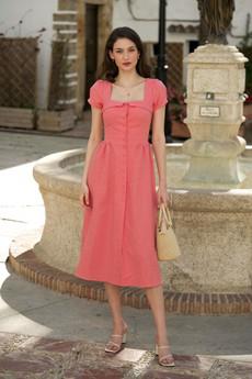 Estelle Button Down Linen Dress via GAÂLA