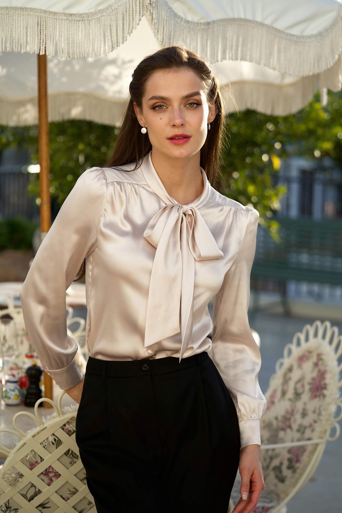 Lena Silk Bow Blouse from GAÂLA