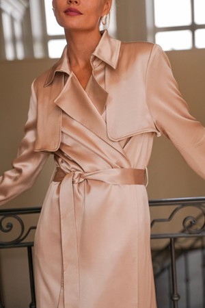 Cameron Satin Trenchcoat from GAÂLA