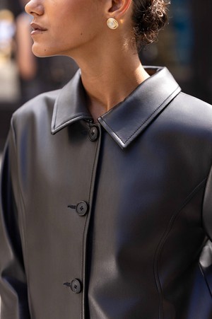 Sylvie Faux Leather Short Coat from GAÂLA