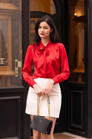 Lena Silk Bow Blouse from GAÂLA