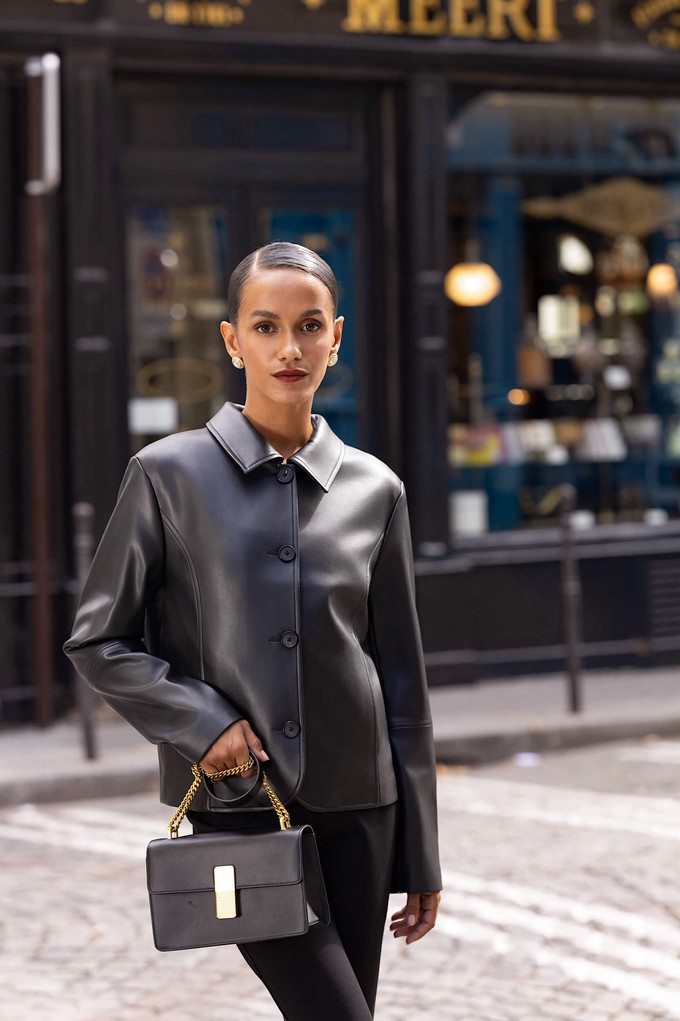 Sylvie Faux Leather Short Coat from GAÂLA