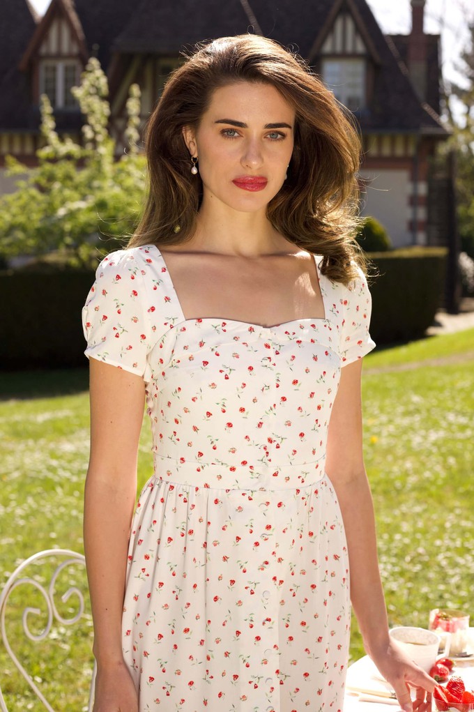Estelle Cap Sleeve Midi Dress from GAÂLA