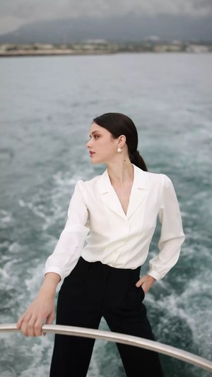 Asya Stretch Silk Blouse from GAÂLA