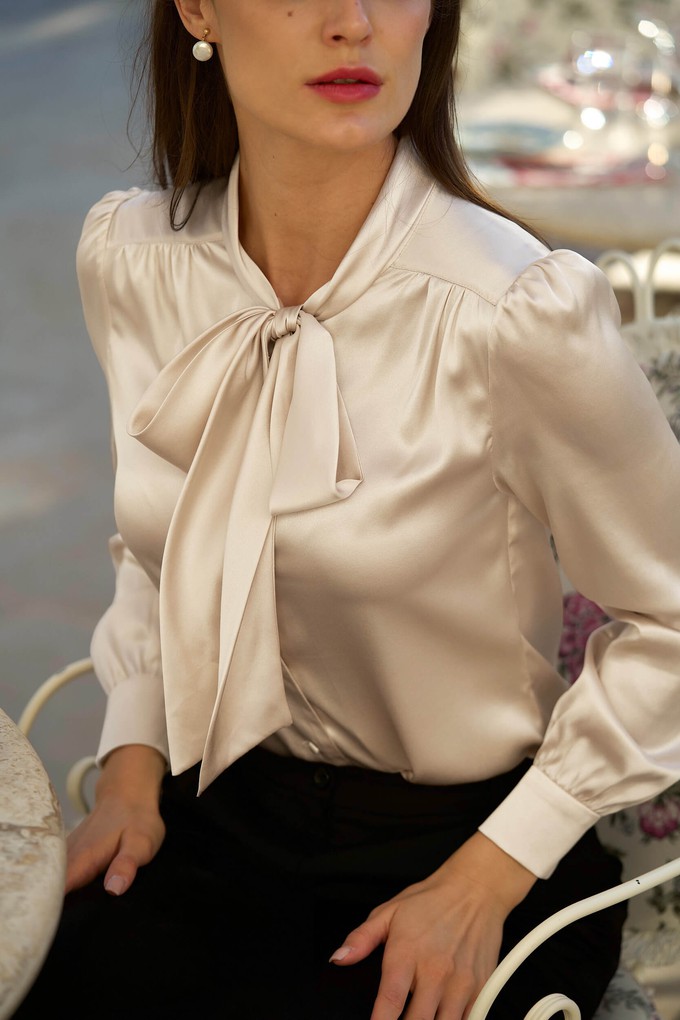 Lena Silk Bow Blouse from GAÂLA