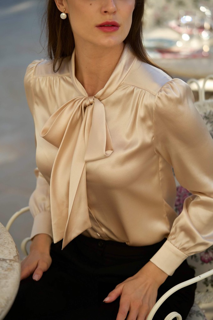 Lena Silk Bow Blouse from GAÂLA