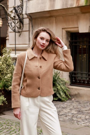 Melanie Wool Short Coat from GAÂLA