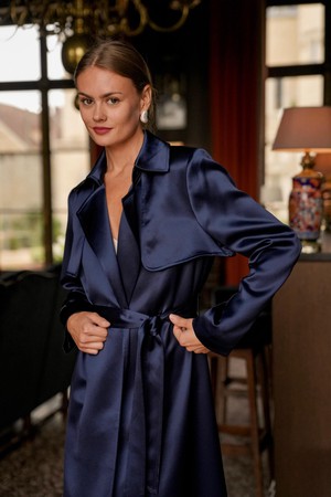 Cameron Satin Trenchcoat from GAÂLA