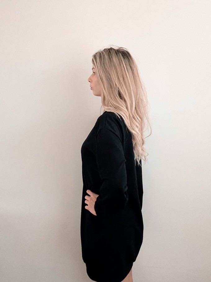 Pullover Kleid – Schwarz from Glow - the store