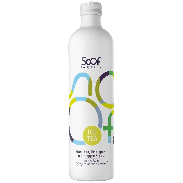 Sirup-Eistee – Schwarzer Tee, Limette, Minze, Traube, Apfel & Birne from Glow - the store