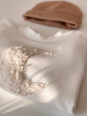 Oversize-Pullover Moon – Ecru from Glow - the store