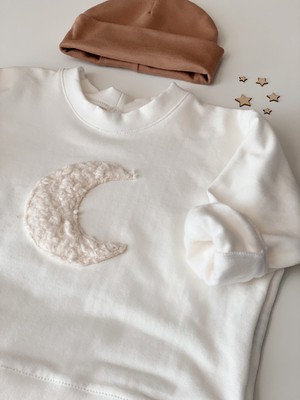 Oversize-Pullover Moon – Ecru from Glow - the store