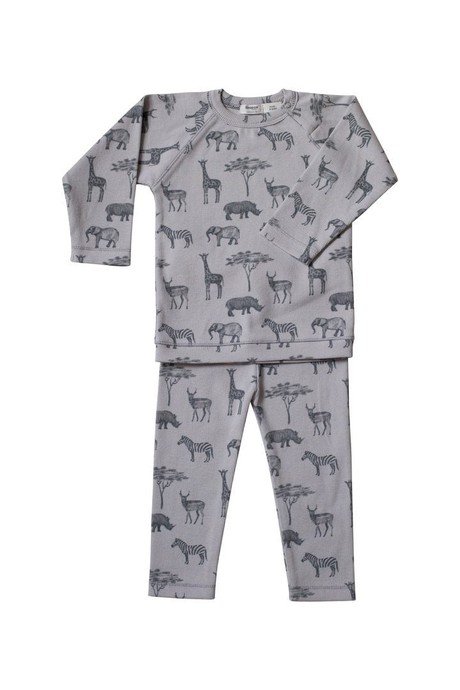 Kinderpyjamas aus 100% Bio-Baumwolle – Safari Grey from Glow - the store