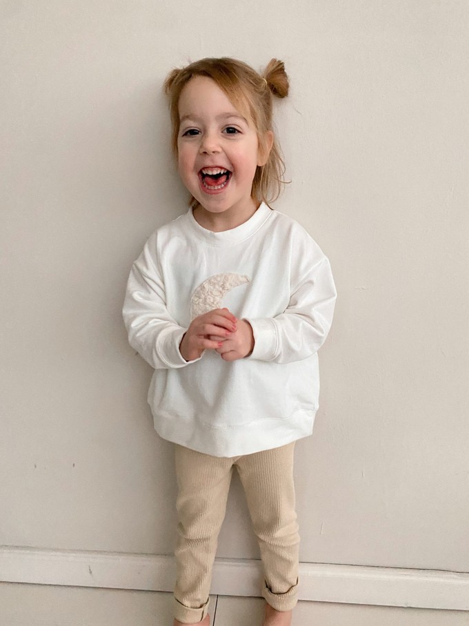 Oversize-Pullover Moon – Ecru from Glow - the store