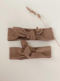Knopfhaarband Bio-Baumwolle – Beige via Glow - the store