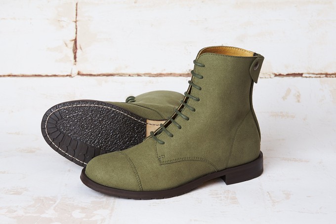 NORIDER Khaki vegan boots | warehouse sale from Good Guys Go Vegan