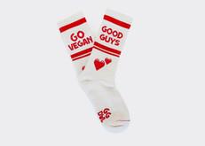 "Go Vegan" crew socks | LOVE is in the air  via Good Guys Go Vegan