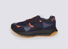 BABER-GV vegan running shoes | INDIGO/ORANGE via Good Guys Go Vegan