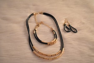 Beaded Layered Necklace with matching Ear Rings & Bracelet from Grab Your Garb
