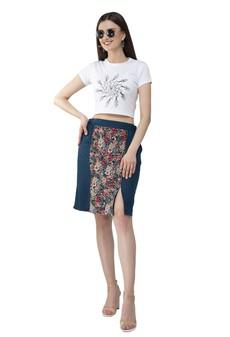 Teal and floral adjustable skirt via Grab Your Garb