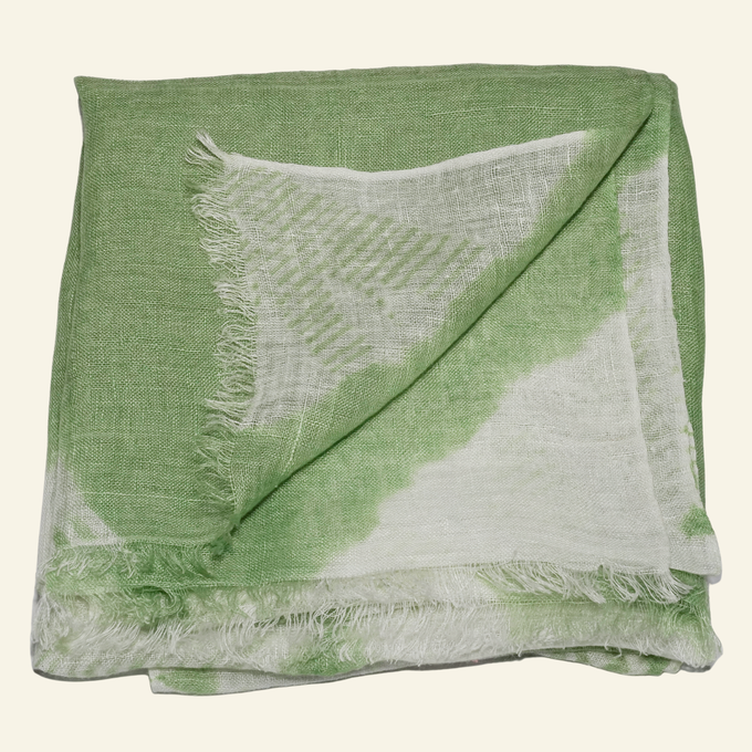Oxley Green And White Tie-Dye Scarf from Heritage Moda