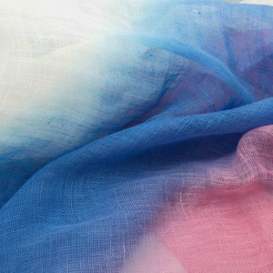 Pink and Blue Ombré Linen Scarf from Heritage Moda