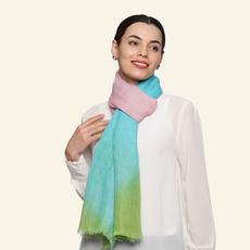 Summer Dip-Dye Linen Scarf via Heritage Moda