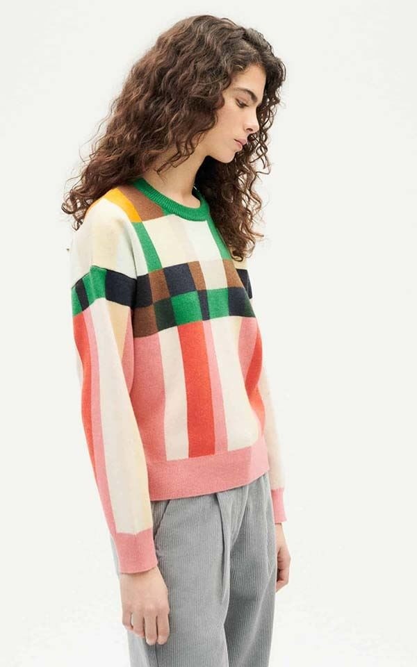 Sweater Knitted Philis Grid from Het Faire Oosten