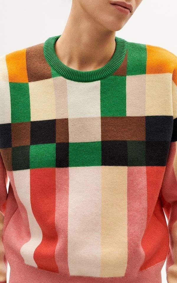 Sweater Knitted Philis Grid from Het Faire Oosten