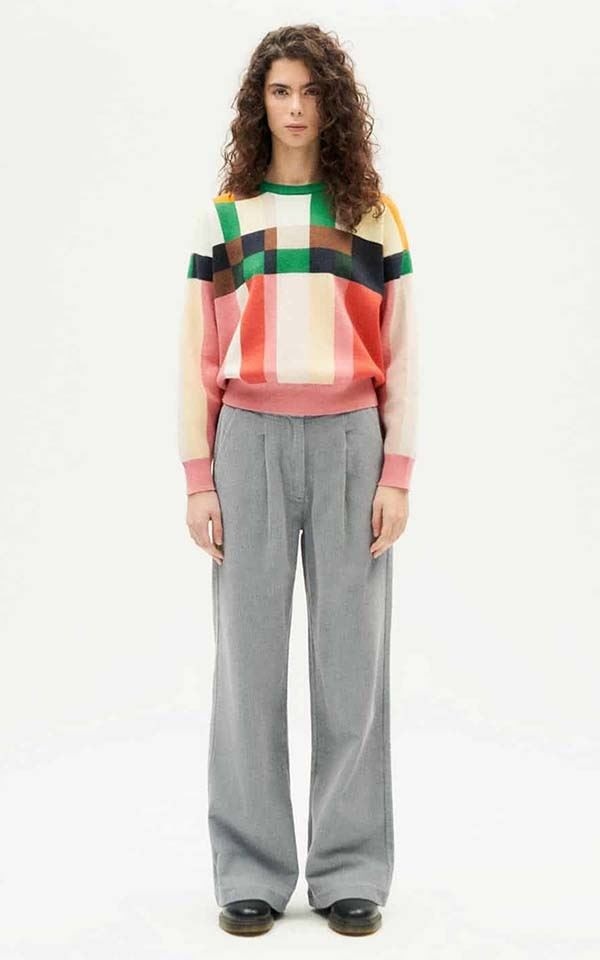 Sweater Knitted Philis Grid from Het Faire Oosten
