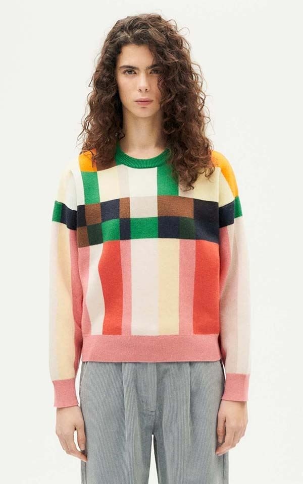 Sweater Knitted Philis Grid from Het Faire Oosten