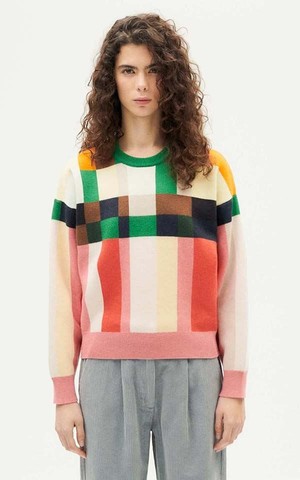 Sweater Knitted Philis Grid from Het Faire Oosten