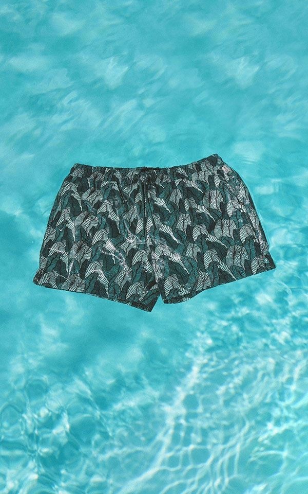 Swim Shorts Palm Leaves from Het Faire Oosten